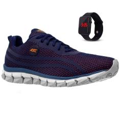 Imagem de Kit Tênis Asc Lege 21 para Treinos Leves, Academia e Esportes + Relógio Led-Unissex