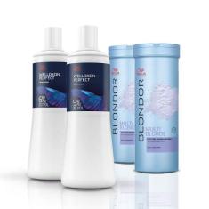 Imagem de Kit Wella Blondor Pó Descolorante 400G + Oxidantes 6% 20V 9% 30V (4 Pr