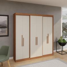 Imagem de Guarda Roupa Casal 6 Portas Lugano Carvalho/Off White