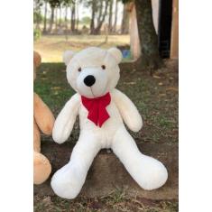 Imagem de Urso com laço Gigante Grande Bichinho de Pelúcia Teddy Bear 90 Cm - Lu