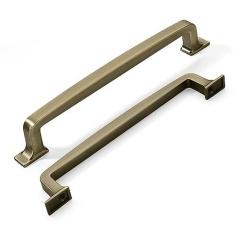 Imagem de khtumeware Pacote com 6 puxadores de armário de cozinha de latão antigo escovado, puxadores de gaveta, ferragens de armário de cozinha, puxadores de cozinha para armários, puxadores de gaveta