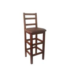 Imagem de Banquetas De Madeira 2005 Zanca Marrom Xadrez