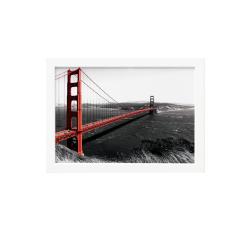 Imagem de Quadro Golden Gate São Francisco Foto Moldura  22x32cm