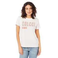 Imagem de Camiseta Estampada Colcci, Feminino, Off Shell, G