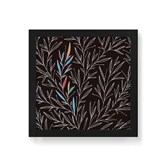 Imagem de Arte Maníacos Quadro Decorativo Folha Galhos - 30x30cm (Moldura em laca )