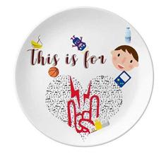 Imagem de Gesture Music Symbol Enthusiasm Porcelana Prato Jantar Redondo Prato Masculino