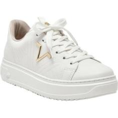 Imagem de Tênis Casual Detalhe V Conforto Tendência 055-003 Via Marte Branco-Feminino