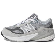 Imagem de New Balance Tênis infantil 990 V6 com cadarço, Cinza/prata, 21 BR G