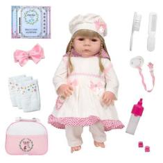 Imagem de Bebe Reborn Realista Abigail Toda De Silicone Pode Dar Banho - Cegonha