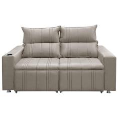 Imagem de Sofá 2 Lugares Retrátil E Reclinável Madri 1,50m C/molas - Veludo Marfim