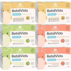 Imagem de 6 Sabonete Vegetal Camomila Arroz Aveia 90G Bebe Vida - Davene