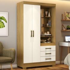 Imagem de Guarda Roupa Solteiro 2 Portas 3 Gavetas Pequin Briz