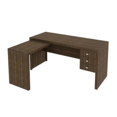 Imagem de Mesa para Escritório Home Office ME4106 MDP Nogal G69 - Gran Belo