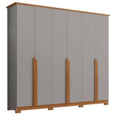 Imagem de Guarda Roupa Andreas 6 Portas Cinza-nature - Henn