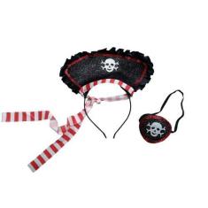 Imagem de Tiara  De Pirata E Tapa Olho  Fantasia Halloween Festa - Cn