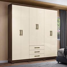 Imagem de Guarda Roupa Casal 06 Portas 03 Gavetas Caju Henn