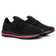 Imagem de Tênis Infantil Confort Com Cadarço Esporte Lig Shoes, Preto, Pink11, 3