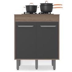 Imagem de Balcão Para Cooktop Com 2 Portas E Tampo Barcelona Cor Carvalho Oak Gr