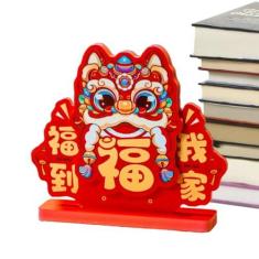 Imagem de Decorações de mesa do ano da, peças centrais do ano novo chinês, Placas de mesa de ano novo, 2025 decoração de festas de ano novo chinês, sinal de mesa para festival de primavera chinês para festas d