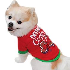 Imagem de YINGBO Camiseta Merry Christmas para filhotes de estimação, camiseta de algodão para outono e inverno