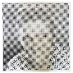 Imagem de Quadro Madeira Perfurado Elvis Presley