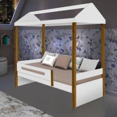 Imagem de Cama solteiro sara branco mel sem led - Divaloto