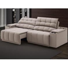 Imagem de Sofá com Porta Copos Carregador USB Ret Rec Samurai 2,30m Velosuede Be