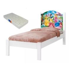 Imagem de Cama Solteiro  Adesivada  Princesa 100% Mdf - Extrado Madeira + Colchã