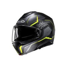 Imagem de Capacete Hjc I100 180 Lorix Cinz Pret Verd 59 F016