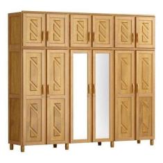Imagem de Guarda-Roupa Casal com Espelho 12 Portas 3 Gavetas Grécia Móveis Cavaz