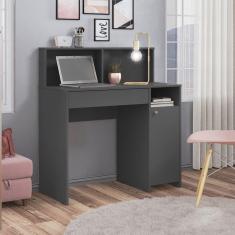 Imagem de Escrivaninha Nina 1 Porta 1 Gaveta Grafito - Olivar Móveis