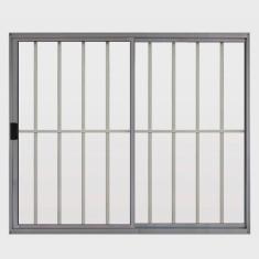 Imagem de Janela de Alumínio de Correr 100x120cm 2 Folhas Grade Hale Esquadrias