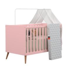 Imagem de Mini Berço Cama Retrô Estilo Americano Com Grade De Proteção Removível