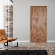 Imagem de Kit Porta Pronta Lisa 210x90cm Direito Batente 11cm Fechadura Comum Rodam Portas