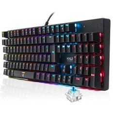 Imagem de Teclado Mecânico Gamer Switch Blue Led Rgb 7 Cores Rainbow 12 Funções Anti Ghosting Abnt2 Usb para Pc Computador Notebook Mac