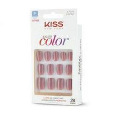 Imagem de Kiss Unhas Postiças Salon Color Curto Beautiful Ksc52br