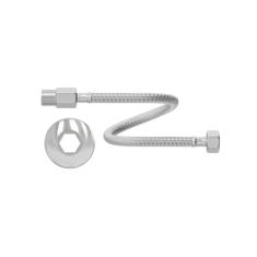 Imagem de Engate Flexível Aço Inox Para Água Fria ou Quente - Macho x Fêmea 1/2" x 40cm