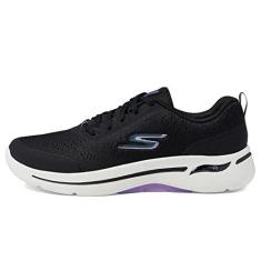 Imagem de Skechers Tênis feminino Go Walk Arch Fit - Uptown Summer, Preto/Lavanda, 34