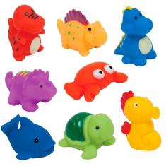 Imagem de Brinquedo de Banho Baby Bichos do Mar e Dinossauros Esguicham Água Buba