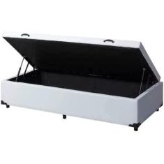 Imagem de Cama Box Baú Solteirão King Linhão Branco (42x96x203)