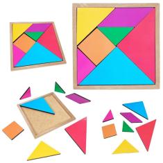 Imagem de Tangram Brinquedo Educativo em mdf Colorido 7 Peças