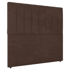 Imagem de Cabeceira Cama Box Casal Ivana 140cm Veludo Marrom