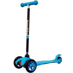 Imagem de Patinete Infantil 3 Rodas Em Gel Freio Masculino Menino Azul Importway