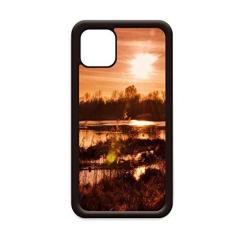 Imagem de Cenário de natureza ciência florestal vermelho escuro para iPhone 11 Pro Max capa para celular Apple