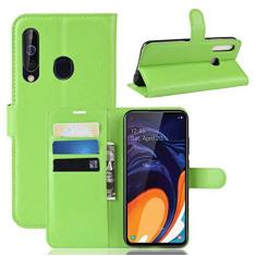 Imagem de Capa para Samsung A60 Carteira de Couro Flip Capa para Samsung A60 Capa de Proteção de Telefone Capa com Design Simplificado