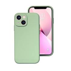 Imagem de Capa de telefone para iPhone X XR XS 11 12 13 14 Pro Max 7 8 Plus Contratada Cor Pura Silicone Líquido Capa Traseira Macia, Matcha, Para iphone14 pro max