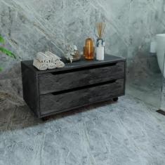 Imagem de Balcão Gabinete Com 2 Gavetas E Rodízio Bn3643 Mármore Lunar Tecnomobi