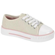 Imagem de Tênis Casual Chuteirinha Infantil Menina Sola Flat Dia a Dia Molekinha 2565.100