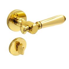 Imagem de Fechadura Porta Banheiro Wc Roi Imab Dourada Brilhante 55 Mm