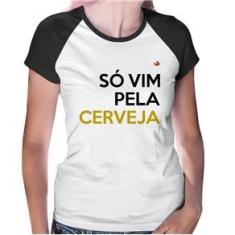 Imagem de Baby Look - Raglan Só vim pela cerveja - Foca na Moda